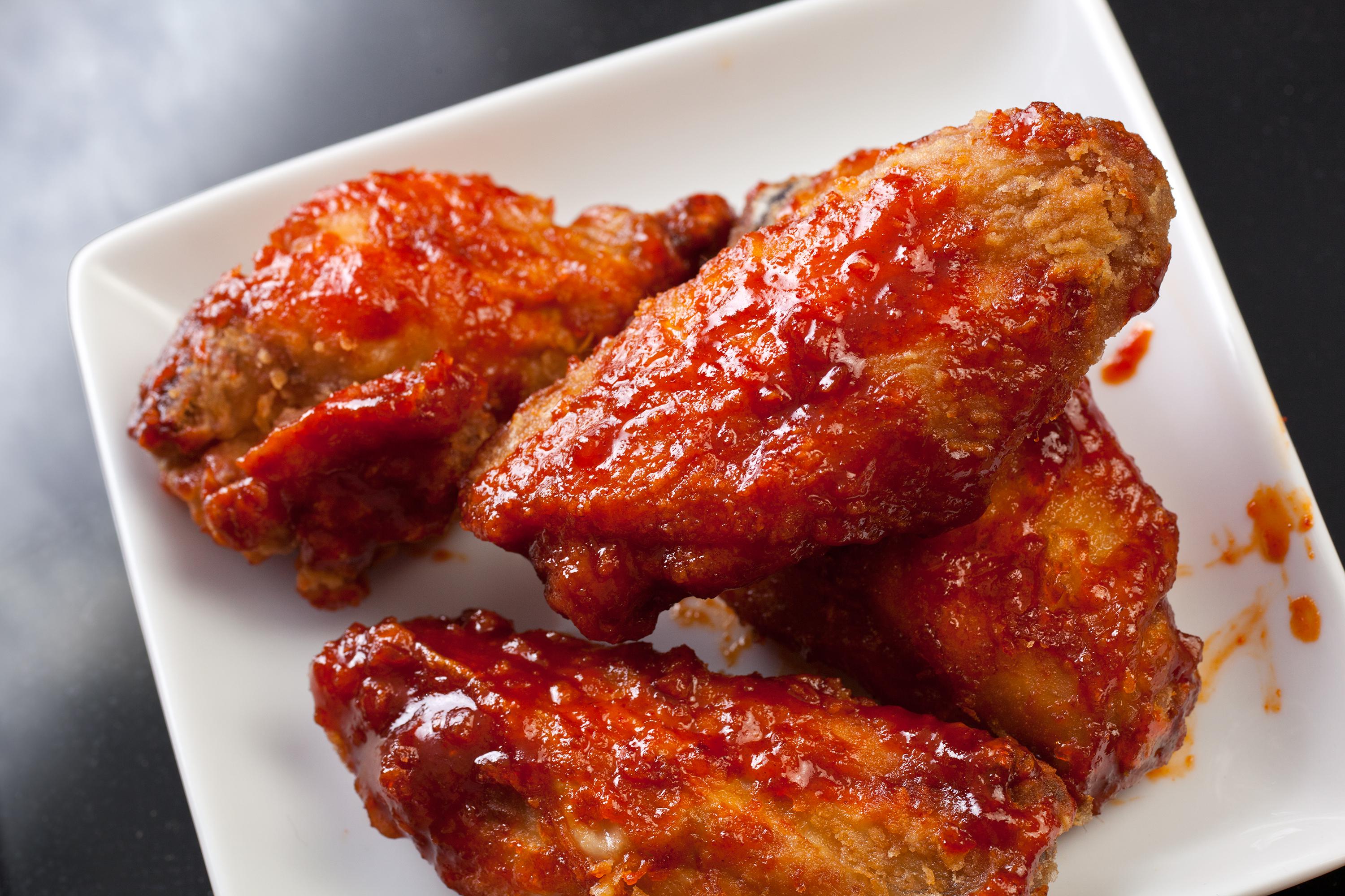 4: chicken wings .