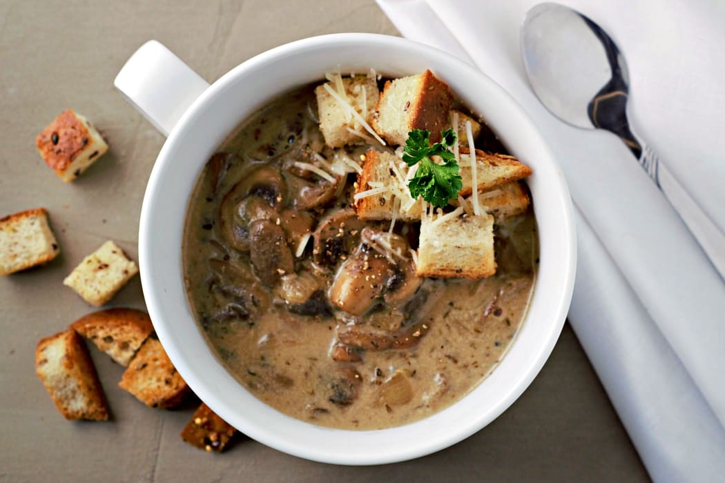 2: mushroom soup.