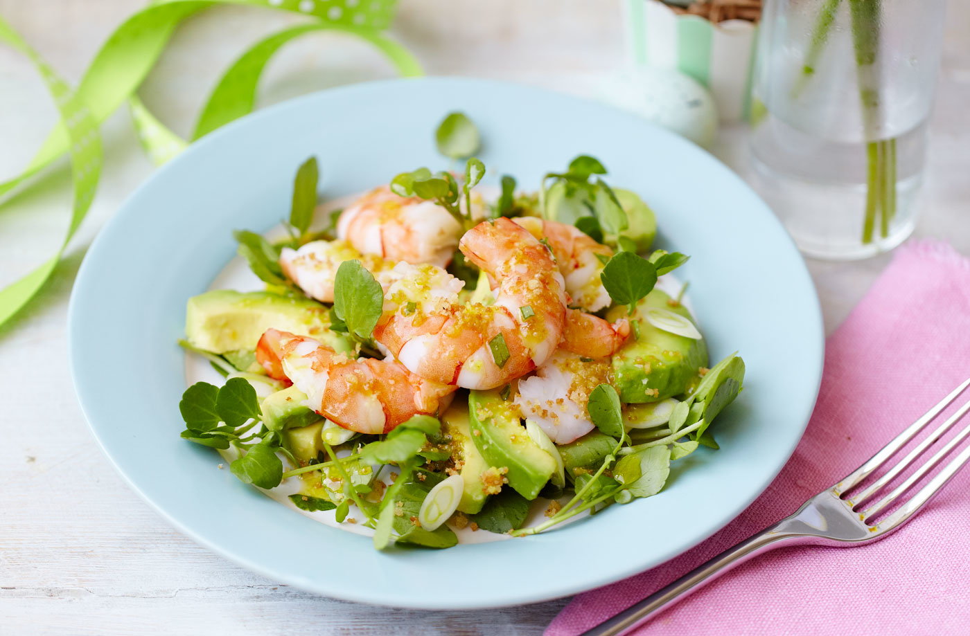 2: prawn avocado salad.